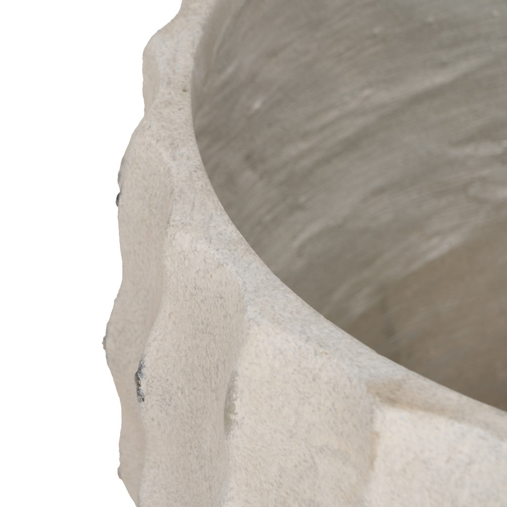 S/3 POT CREAM MAGNESIUM DECORATION 47 X 47 X 37.50 CM