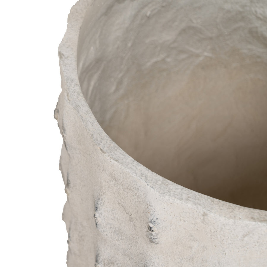 S/3 CREAM MAGNESIUM VASE DECORATION 34.50 X 34.50 X 54 CM