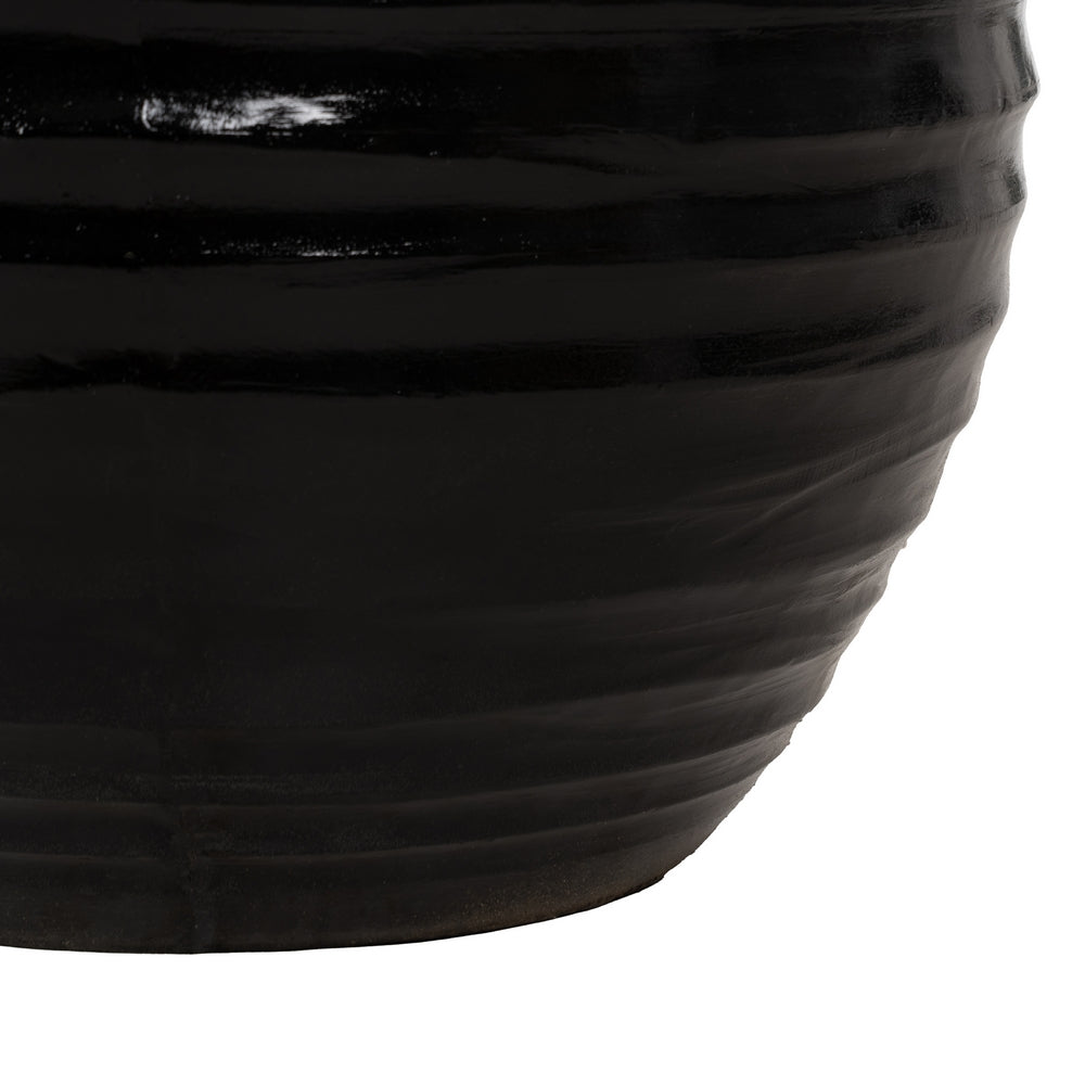 MACETERO NEGRO MAGNESIO DECORACIÓN 54 X 54 X 51 CM