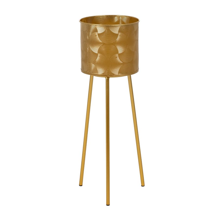 S/2 MACETEROS DORADO METAL DECORACIÓN 28 X 24 X 71,30 CM