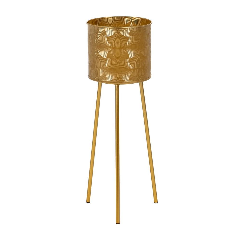 S/2 MACETEROS DORADO METAL DECORACIÓN 28 X 24 X 71,30 CM
