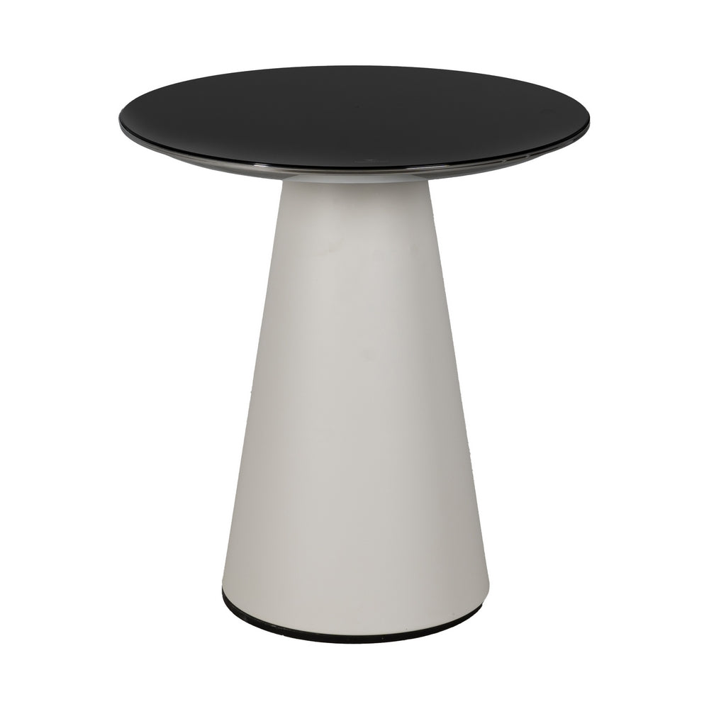 BLACK AND WHITE METAL SIDE TABLE DECORATION 50 X 50 X 55 CM