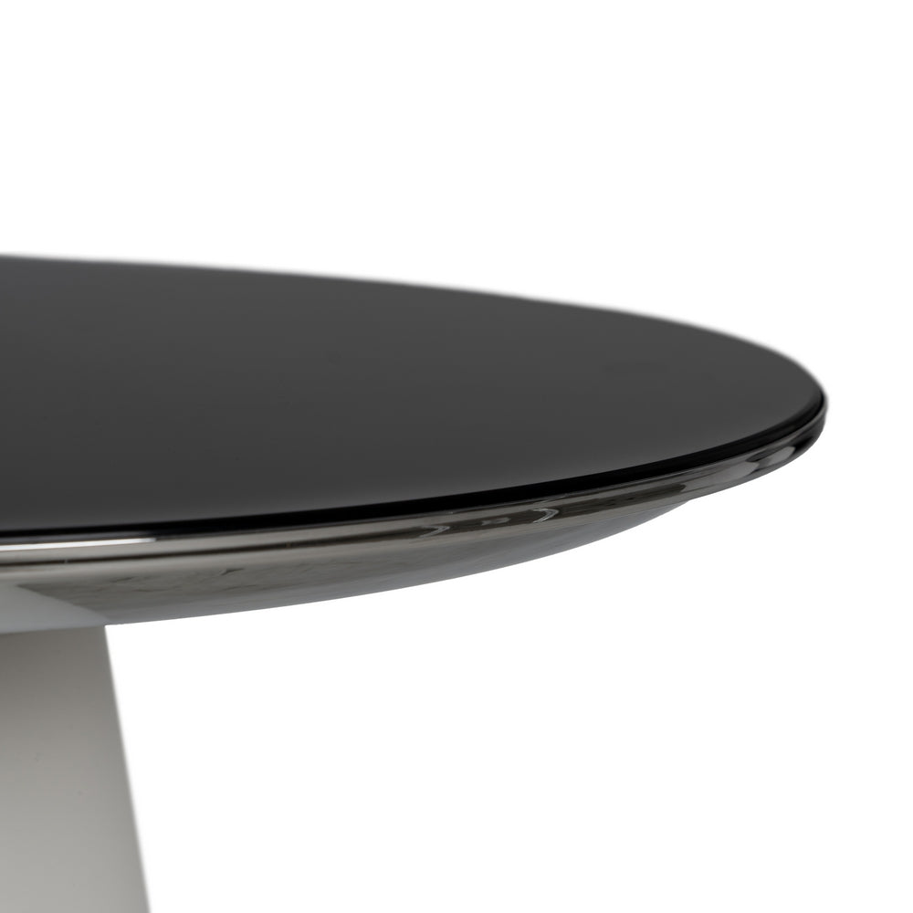 BLACK AND WHITE METAL SIDE TABLE DECORATION 50 X 50 X 55 CM
