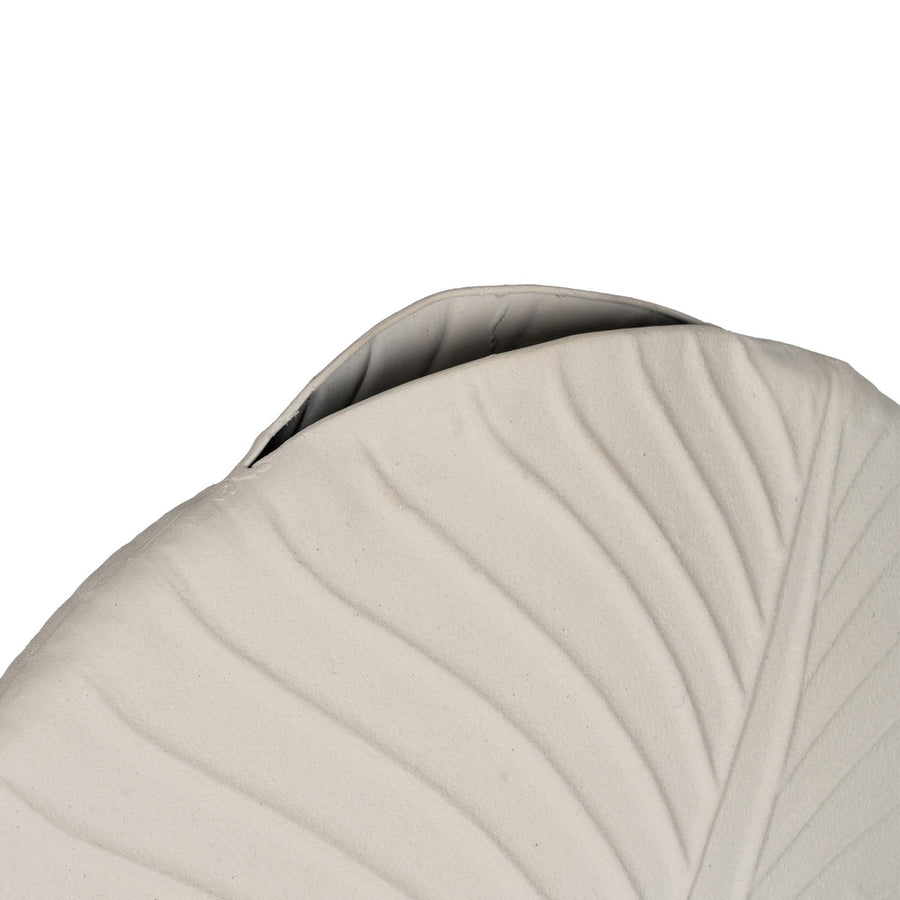 JARRÓN BLANCO METAL DECORACIÓN 32,50 X 13 X 32,50 CM