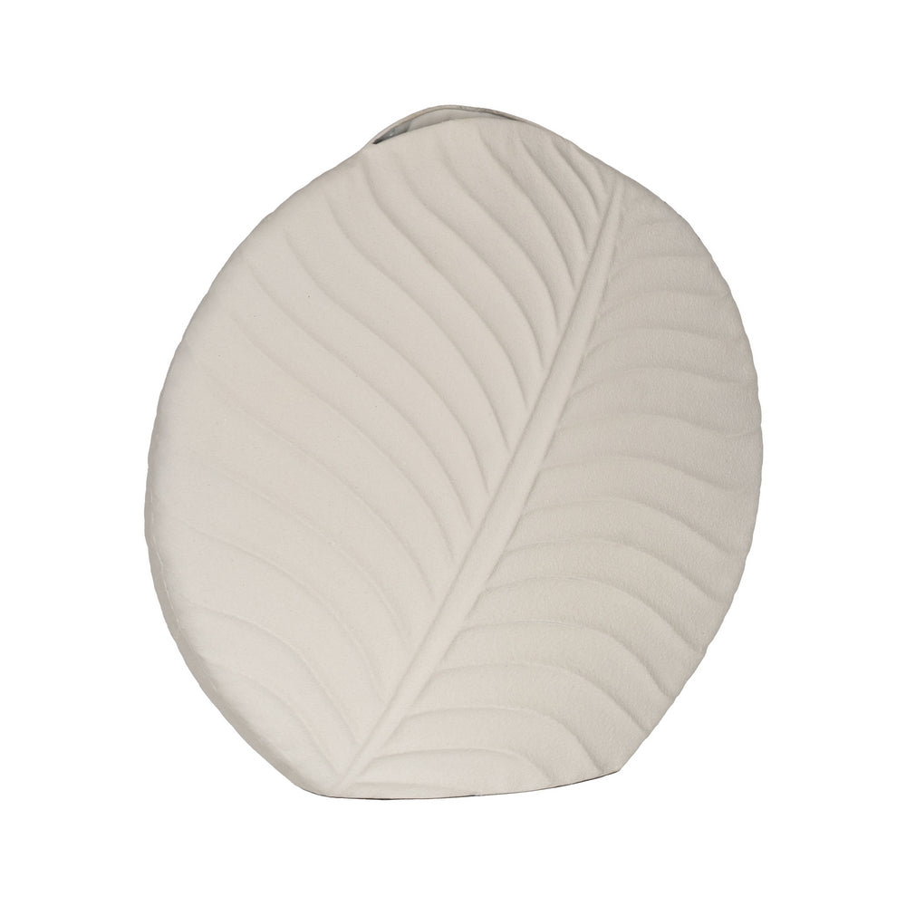 WHITE METAL DECORATIVE VASE 32.50 X 13 X 32.50 CM