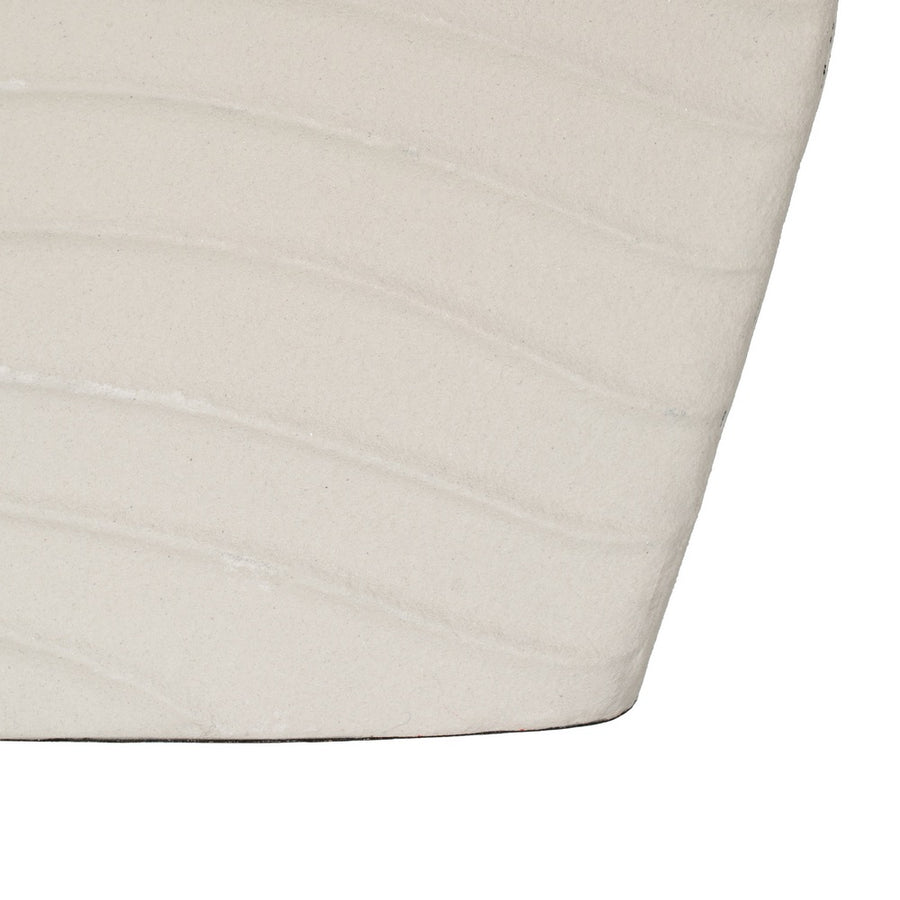 JARRÓN BLANCO METAL DECORACIÓN 31,50 X 13 X 53,50 CM