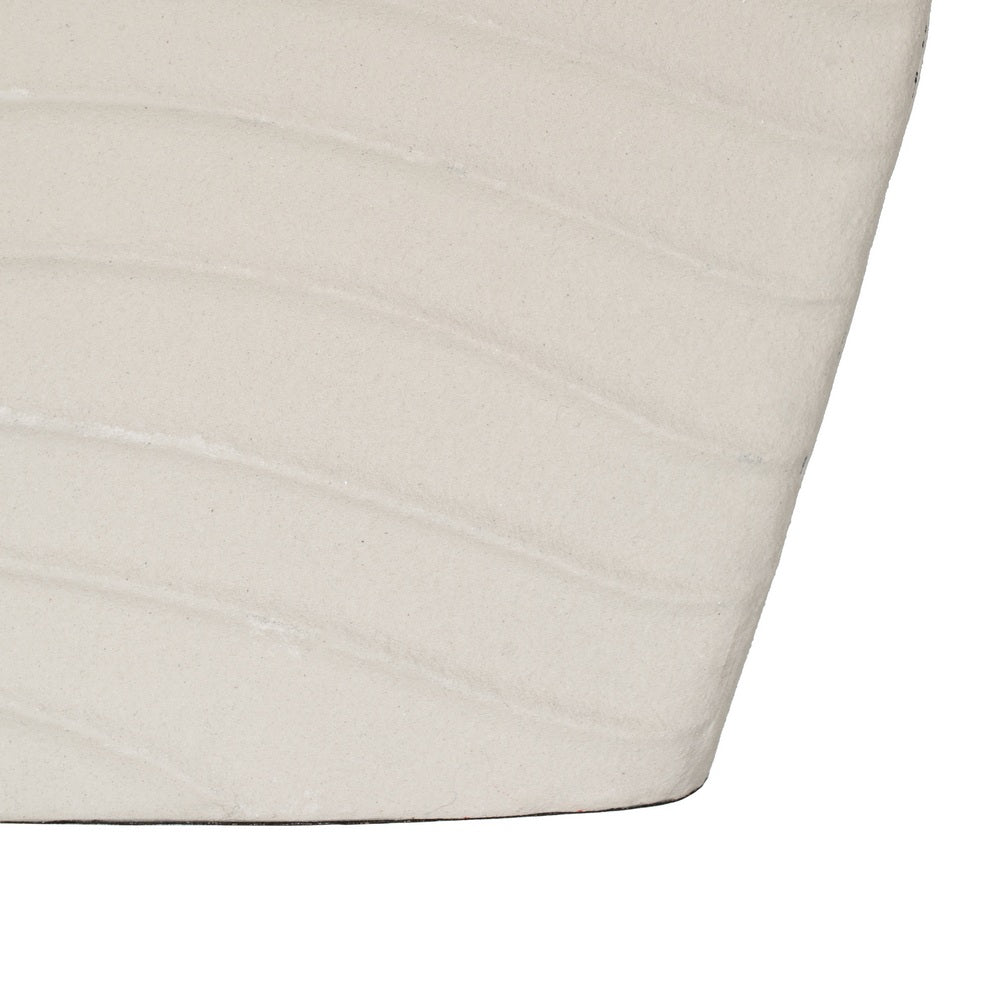 JARRÓN BLANCO METAL DECORACIÓN 31,50 X 13 X 53,50 CM