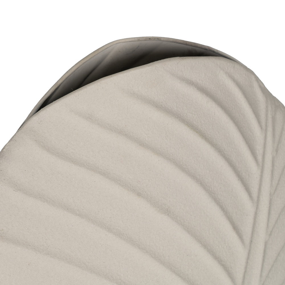 JARRÓN BLANCO METAL DECORACIÓN 26 X 11 X 41 CM