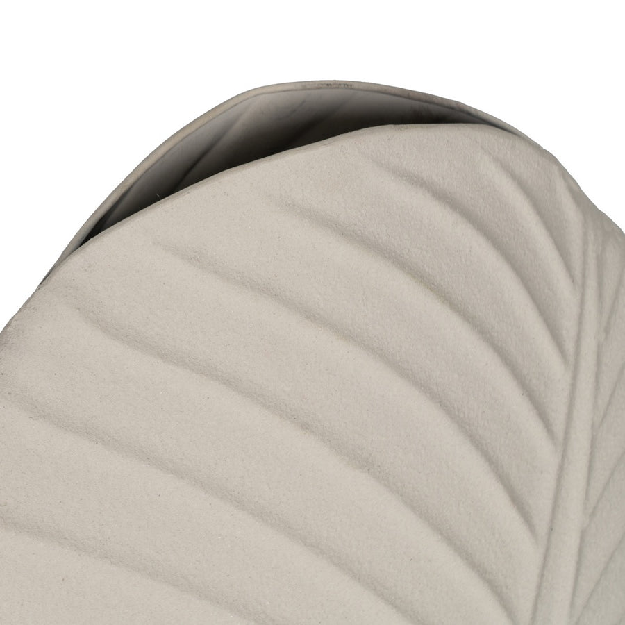 JARRÓN BLANCO METAL DECORACIÓN 18 X 9,50 X 29,50 CM