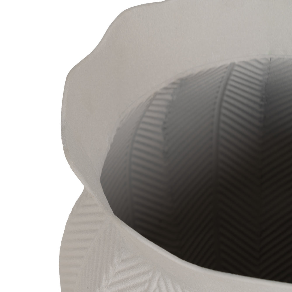 S/2 MACETEROS BLANCO METAL DECORACIÓN 25,50 X 25,50 X 44,50