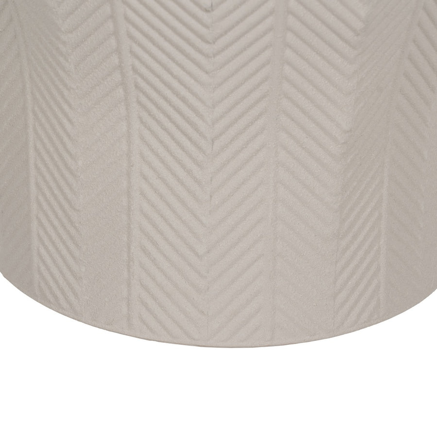 SET OF 2 WHITE METAL PLANTERS DECORATION 25.50 X 25.50 X 44.50