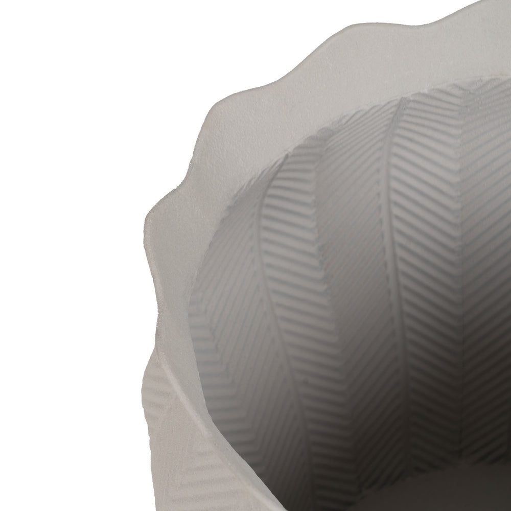 S/3 METAL WHITE PLANTERS DECORATION 25 X 25 X 28 CM