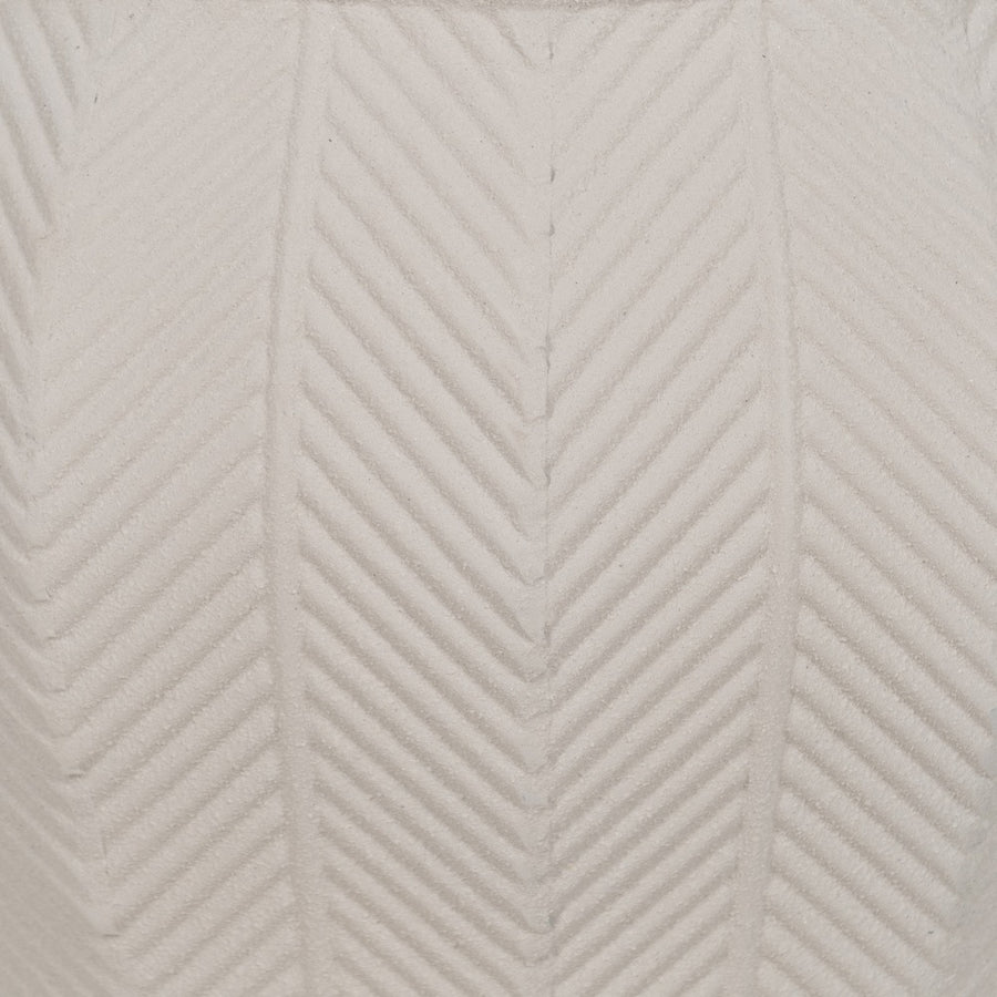 S/3 MACETEROS BLANCO METAL DECORACIÓN 25 X 25 X 28 CM