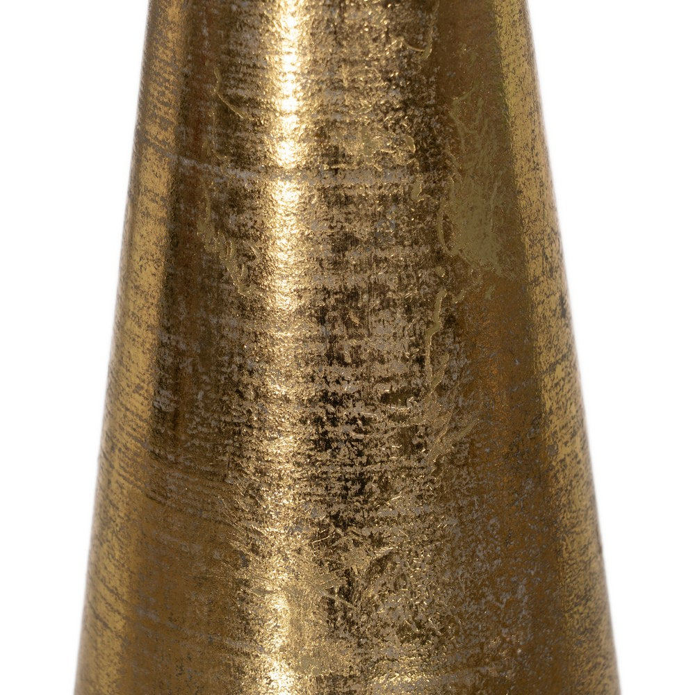 ANGEL GOLD METAL-GLASS CANDLE HOLDER 26.50 X 13.50 X 52.50 CM
