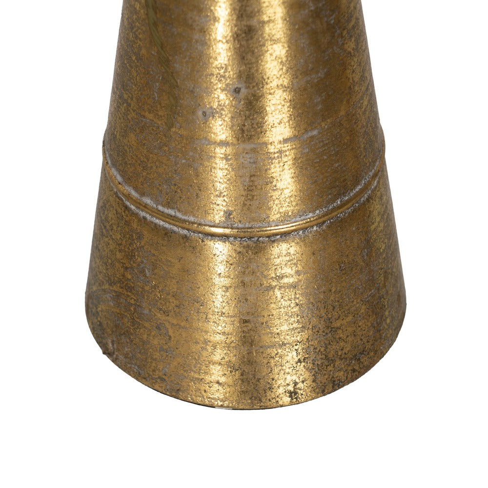 ANGEL GOLD METAL-GLASS CANDLE HOLDER 26.50 X 13.50 X 52.50 CM