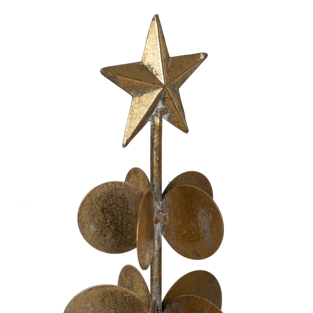 GOLD METAL TREE FIGURE DECORATION 14.50 X 14.50 X 46.50 CM