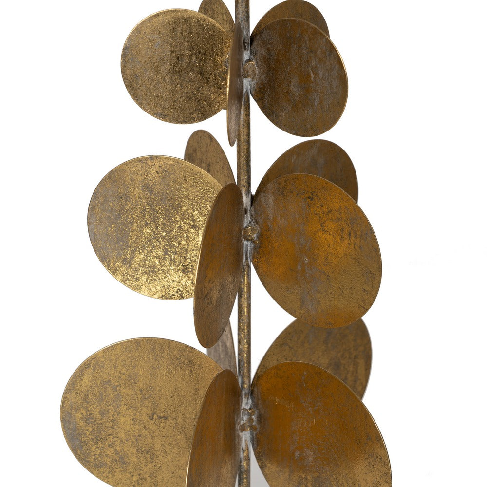 GOLD METAL TREE FIGURE DECORATION 14.50 X 14.50 X 46.50 CM