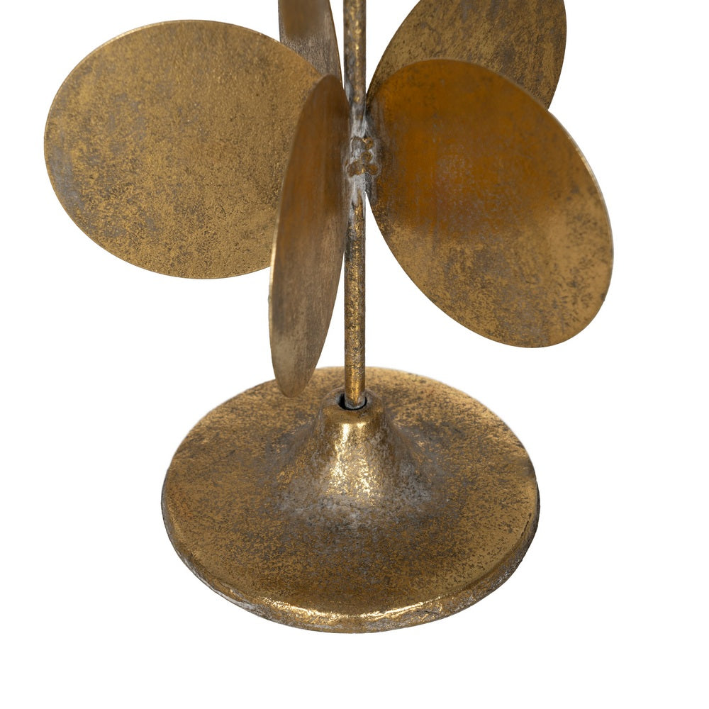 GOLD METAL TREE FIGURE DECORATION 14.50 X 14.50 X 46.50 CM