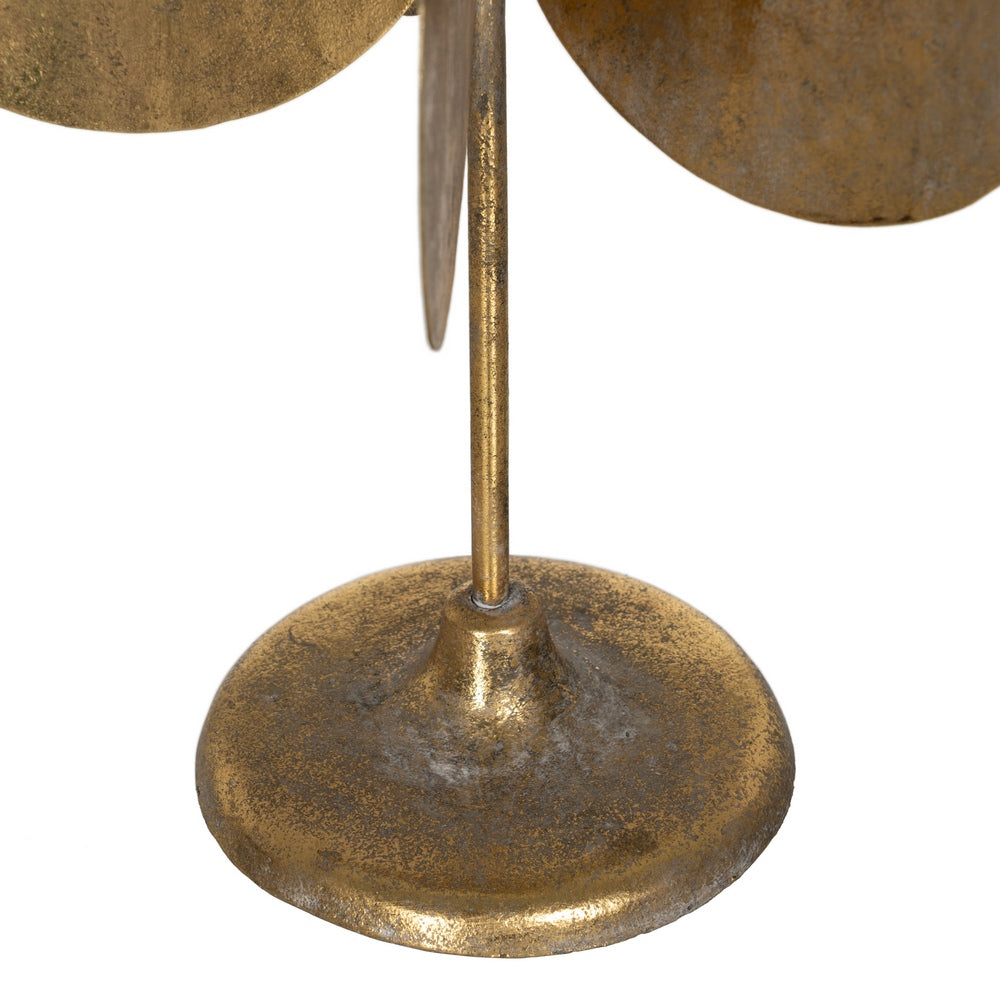 FIGURA ÁRBOL ORO METAL DECORACIÓN 26 X 26 X 83 CM
