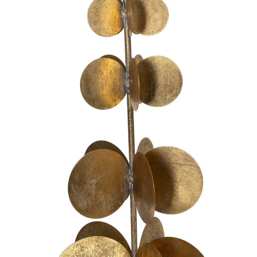 FIGURA ÁRBOL ORO METAL DECORACIÓN 21 X 21 X 61 CM
