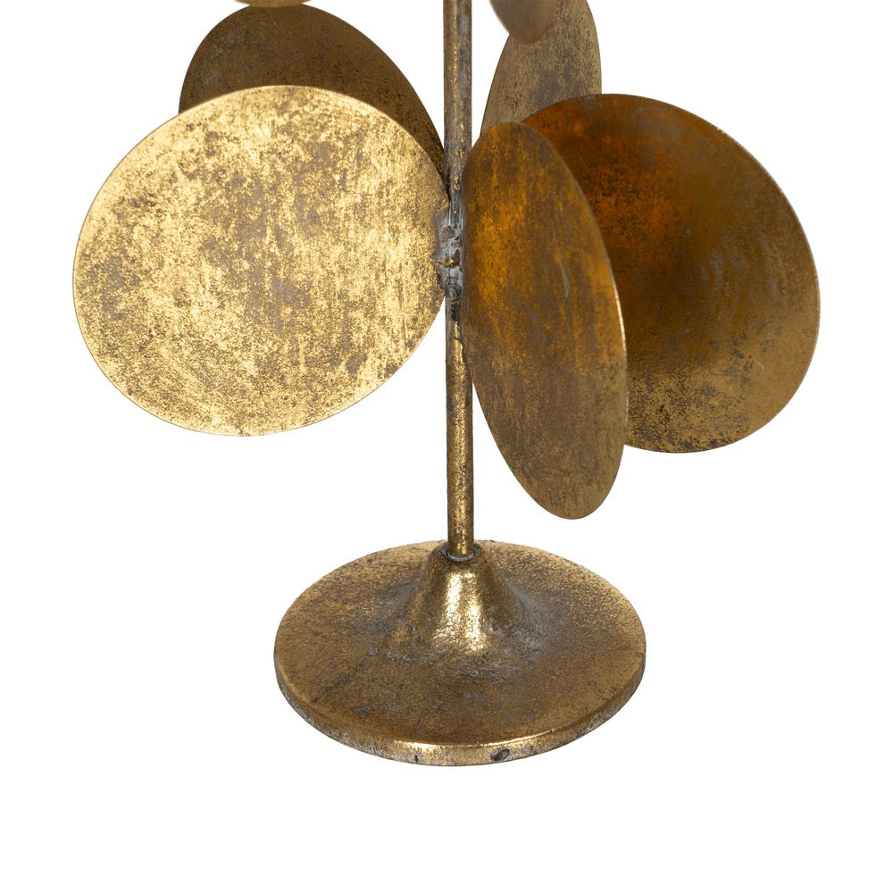 FIGURA ÁRBOL ORO METAL DECORACIÓN 21 X 21 X 61 CM