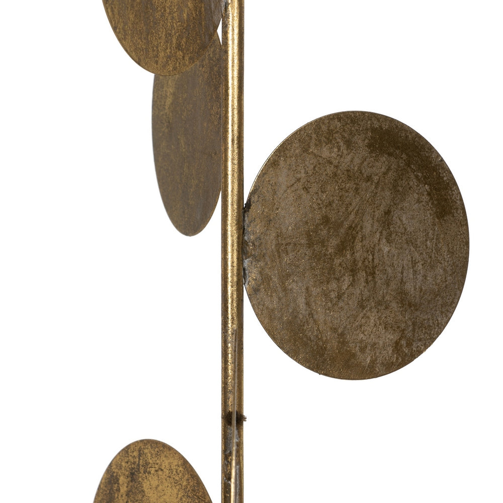 CANDLE HOLDER GOLD METAL DECORATION 18.50 X 18.50 X 71.50 CM
