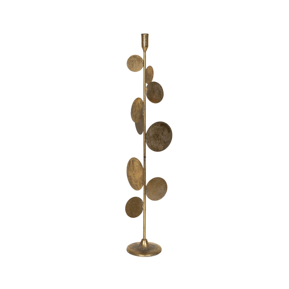 GOLD METAL CANDLE HOLDER DECORATION 18.50 X 18.50 X 71.50 CM