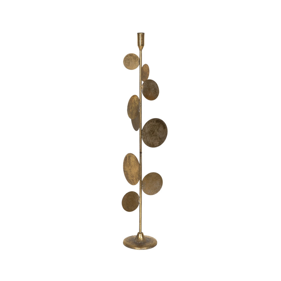 GOLD METAL CANDLE HOLDER DECORATION 18.50 X 18.50 X 71.50 CM