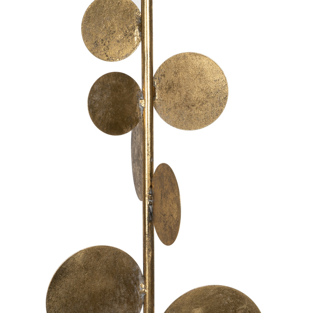 CANDLE HOLDER GOLD METAL DECORATION 19.50 X 19.50 X 103.50 CM