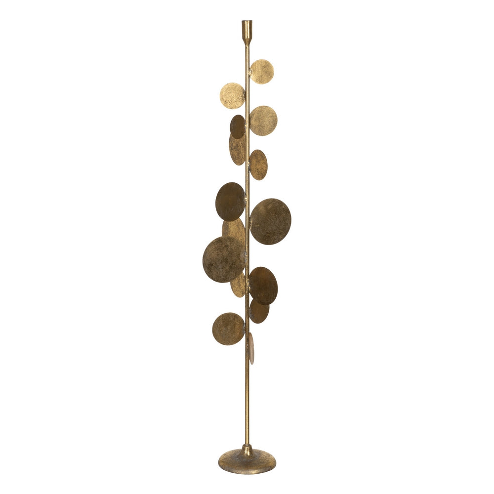 CANDLE HOLDER GOLD METAL DECORATION 19.50 X 19.50 X 103.50 CM