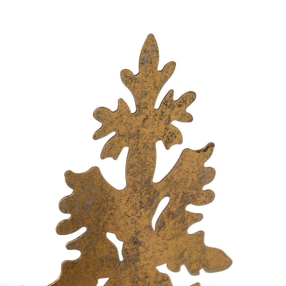 CANDLE HOLDER TREE GOLD METAL DECORATION 22 X 11 X 41.50 CM