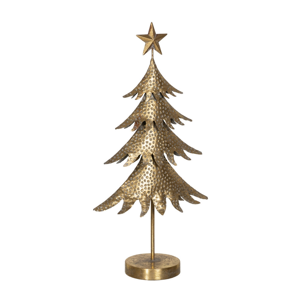 FIGURA �RBOL ORO METAL DECORACI�N 34 X 14 X 67,50 CM