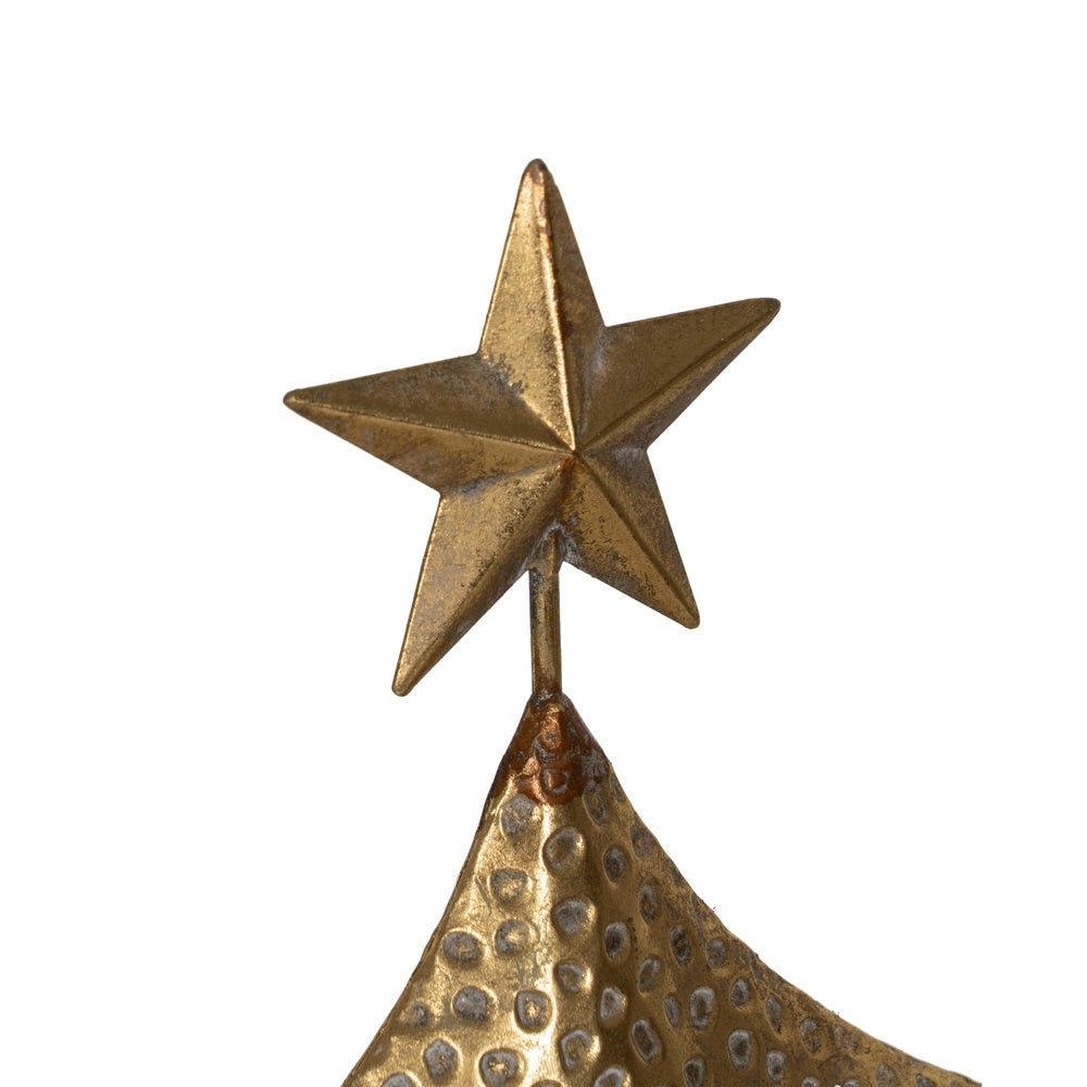 GOLD METAL TREE DECORATION FIGURE 27.50 X 13.50 X 53 CM