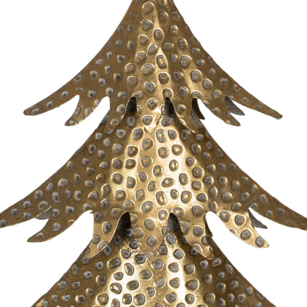 GOLD METAL TREE DECORATION FIGURE 27.50 X 13.50 X 53 CM