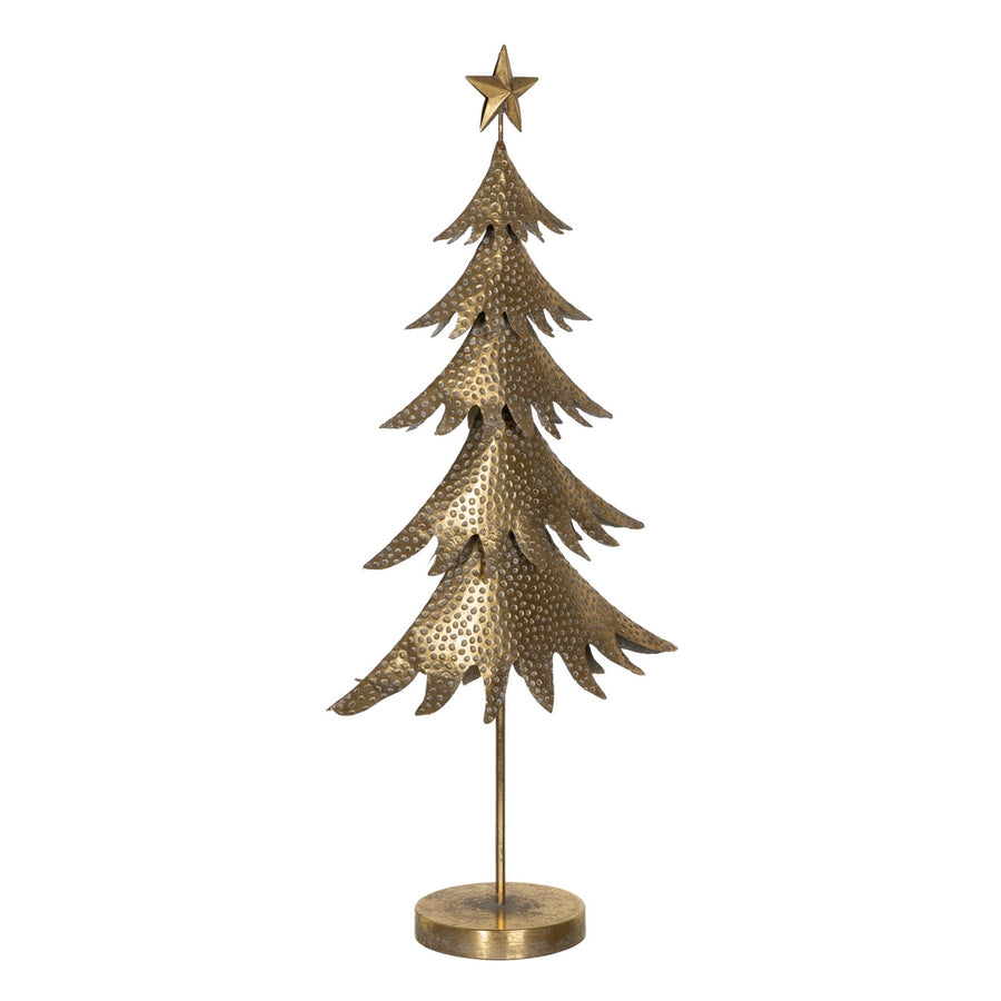 FIGURA ÁRBOL ORO METAL DECORACIÓN 42,50 X 17 X 92 CM
