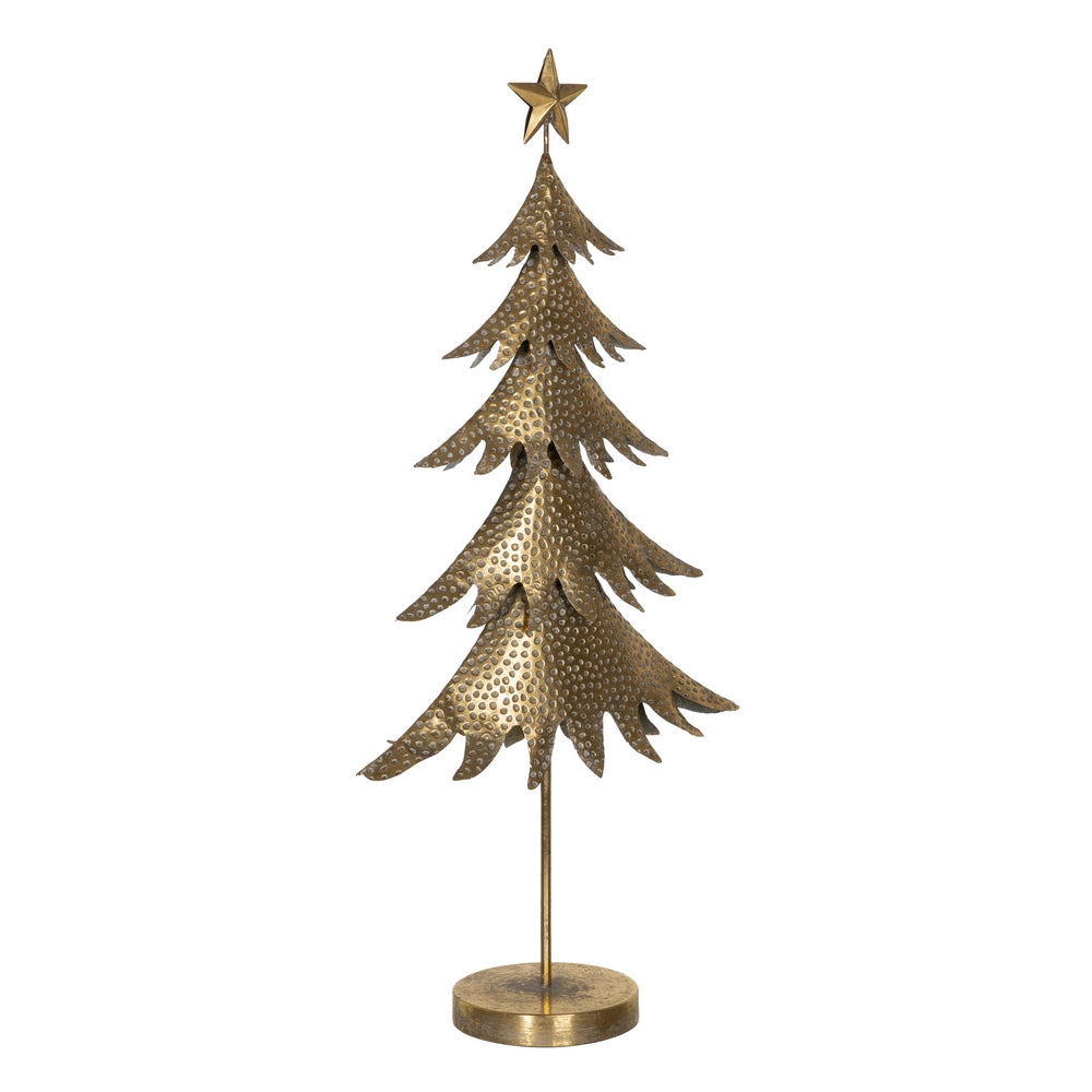 FIGURA ÁRBOL ORO METAL DECORACIÓN 42,50 X 17 X 92 CM