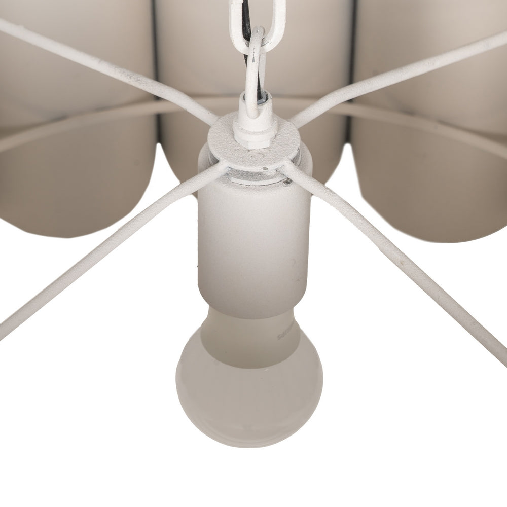 WHITE METAL CEILING LAMP LIGHTING 61 X 61 X 27 CM