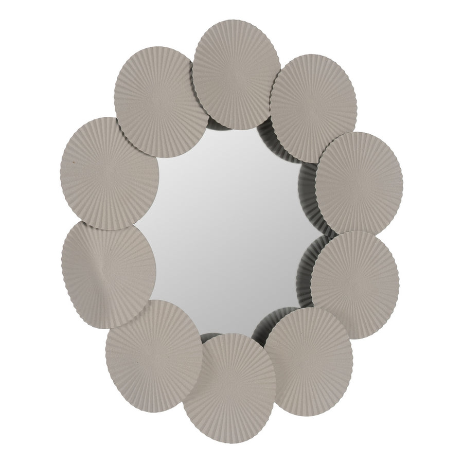 ESPEJO BLANCO METAL DECORACIÓN 60,50 X 3,50 X 60,50 CM