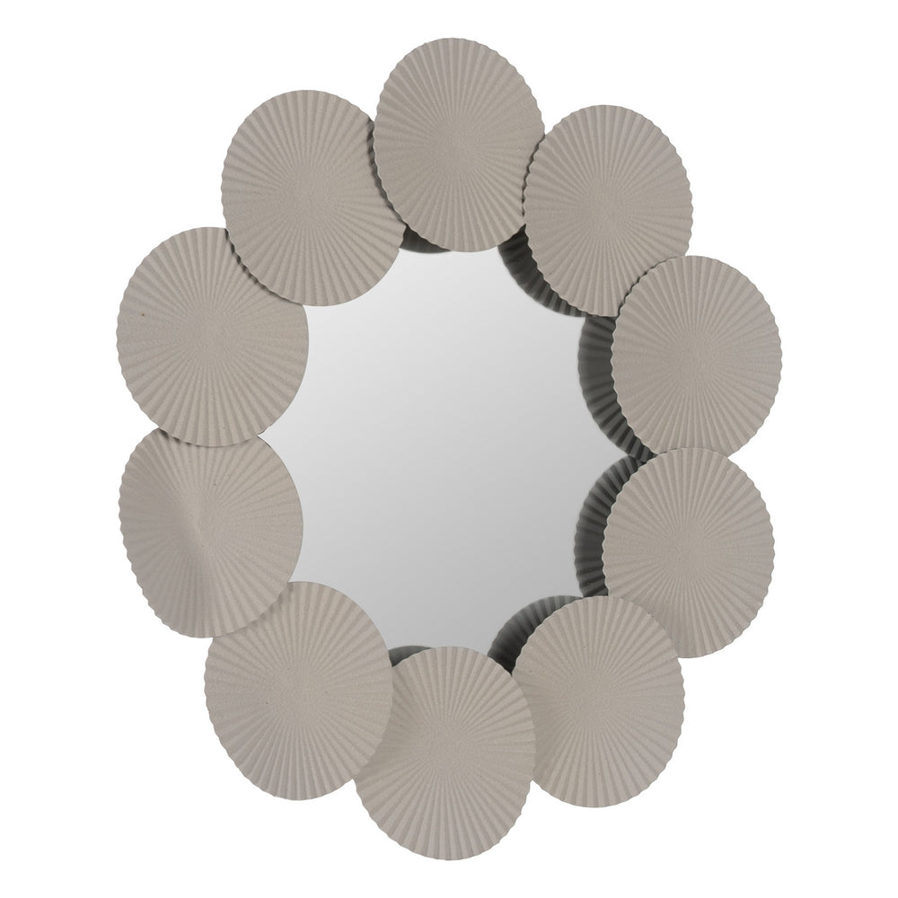 WHITE METAL DECORATIVE MIRROR 60.50 X 3.50 X 60.50 CM