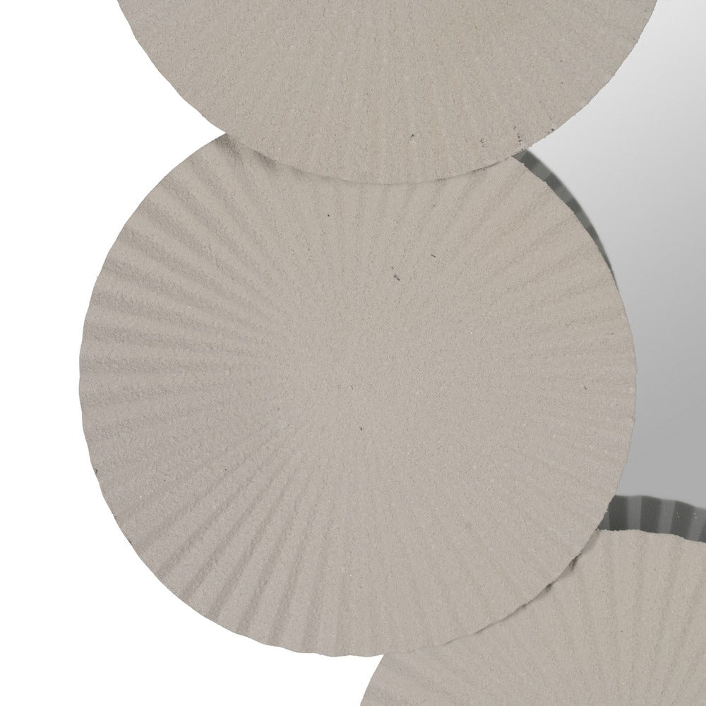 WHITE METAL DECORATIVE MIRROR 60.50 X 3.50 X 60.50 CM