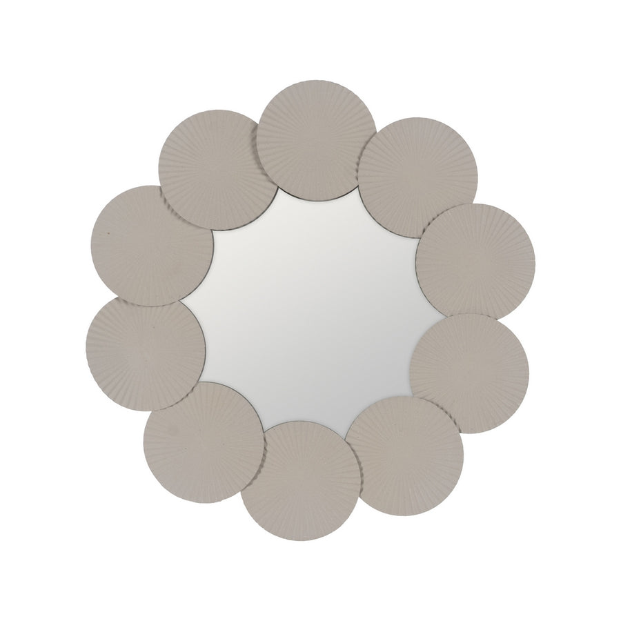 ESPEJO BLANCO METAL DECORACIÓN 60,50 X 3,50 X 60,50 CM