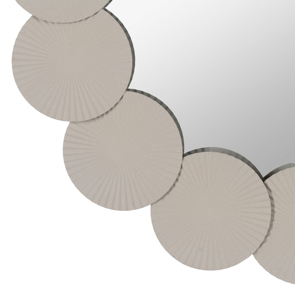 ESPEJO BLANCO METAL DECORACIÓN 75 X 4 X 75 CM