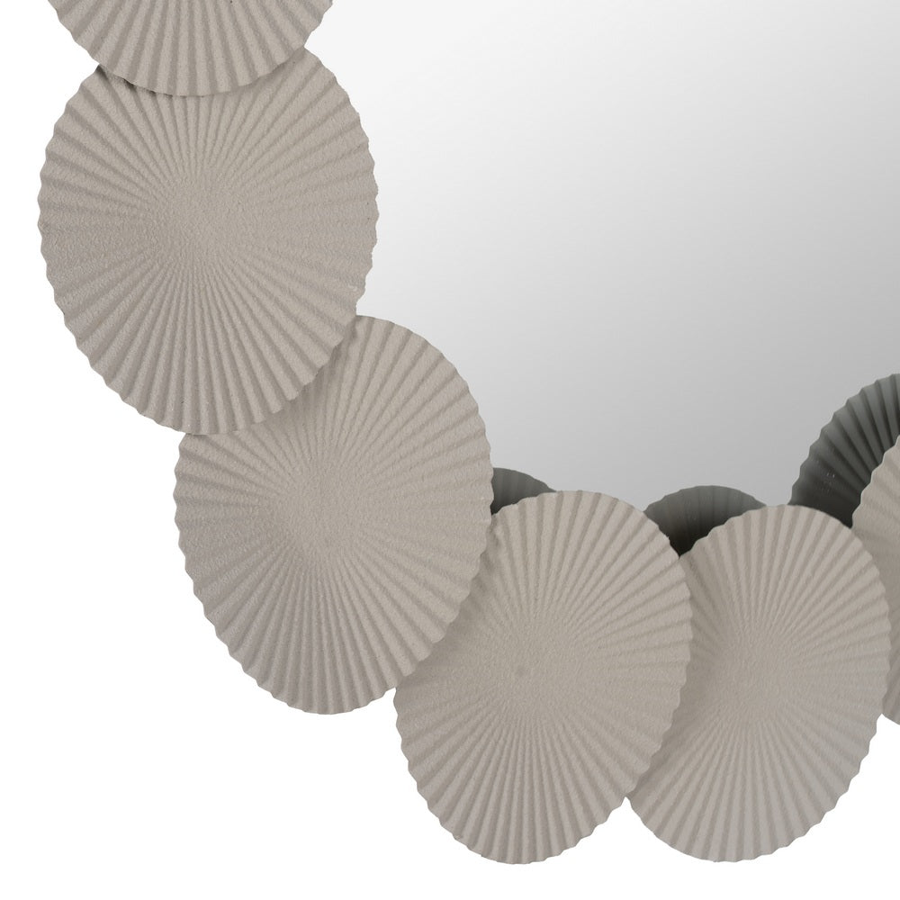 ESPEJO BLANCO METAL DECORACIÓN 75 X 4 X 75 CM