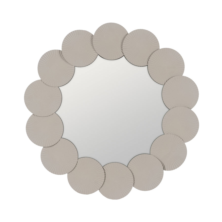 ESPEJO BLANCO METAL DECORACIÓN 75 X 4 X 75 CM