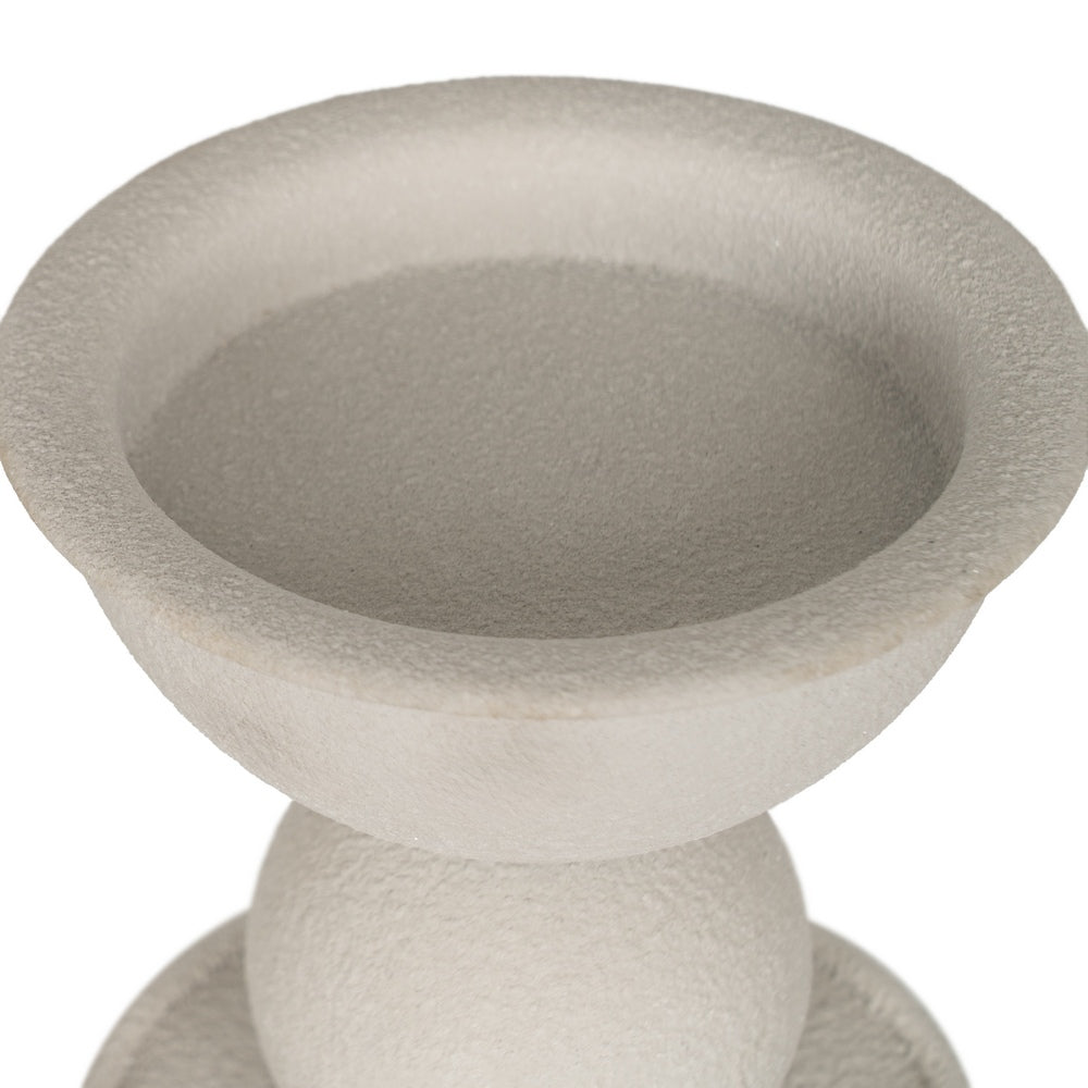 PORTAVELAS BLANCO METAL DECORACIÓN 12,50 X 12,50 X 43 CM