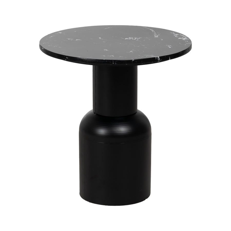 MESITA NEGRO METAL-MÁRMOL 45 X 45 X 46 CM