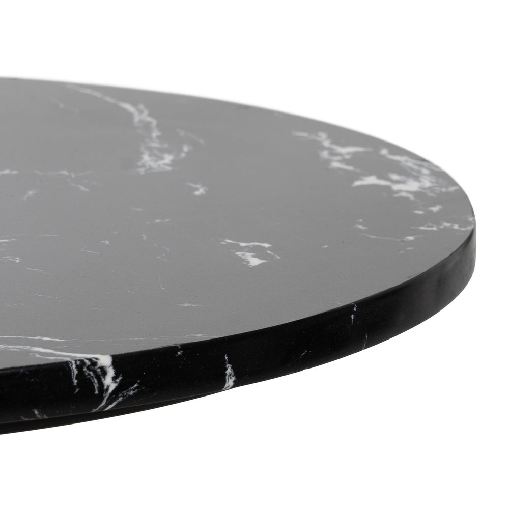 BLACK METAL-MARBLE SIDE TABLE 45 X 45 X 46 CM
