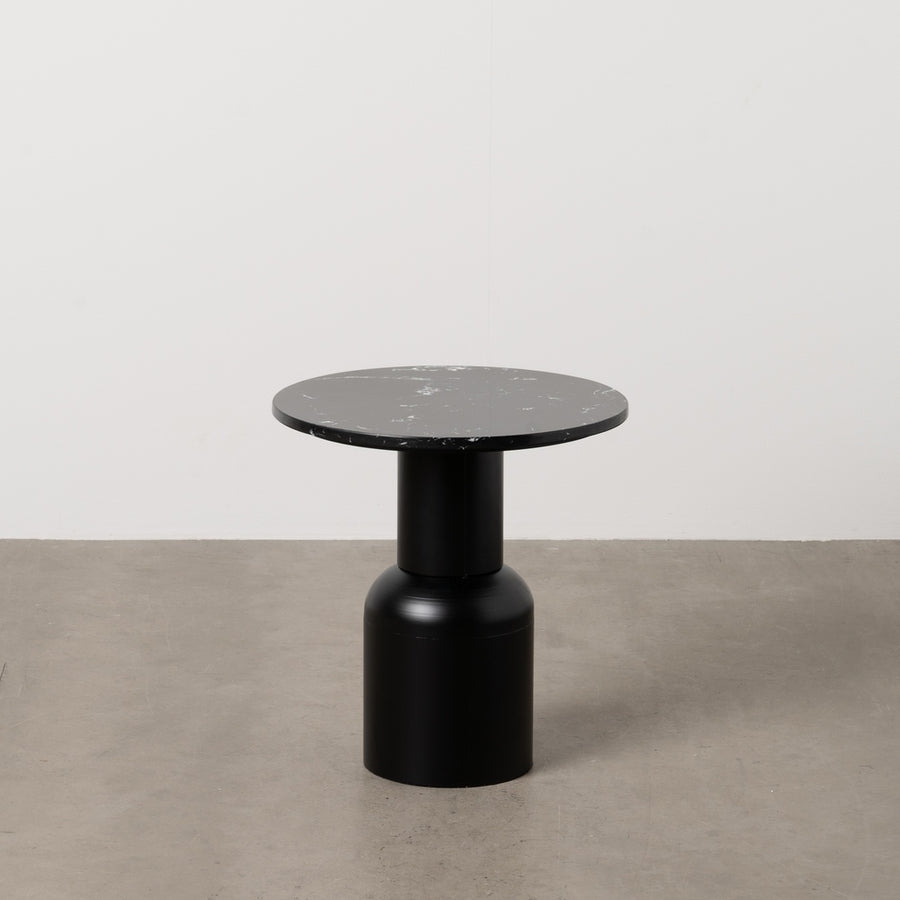 MESITA NEGRO METAL-MÁRMOL 45 X 45 X 46 CM