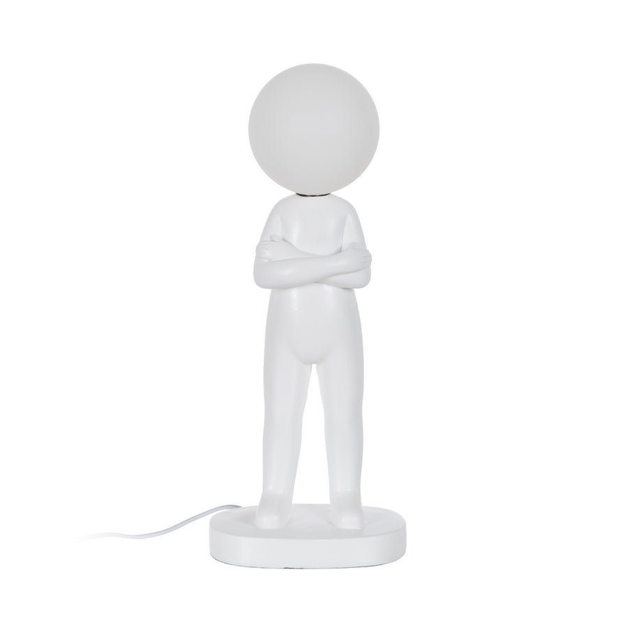 TABLE LAMP FIGURE WHITE RESIN 18.50 X 14 X 45 CM
