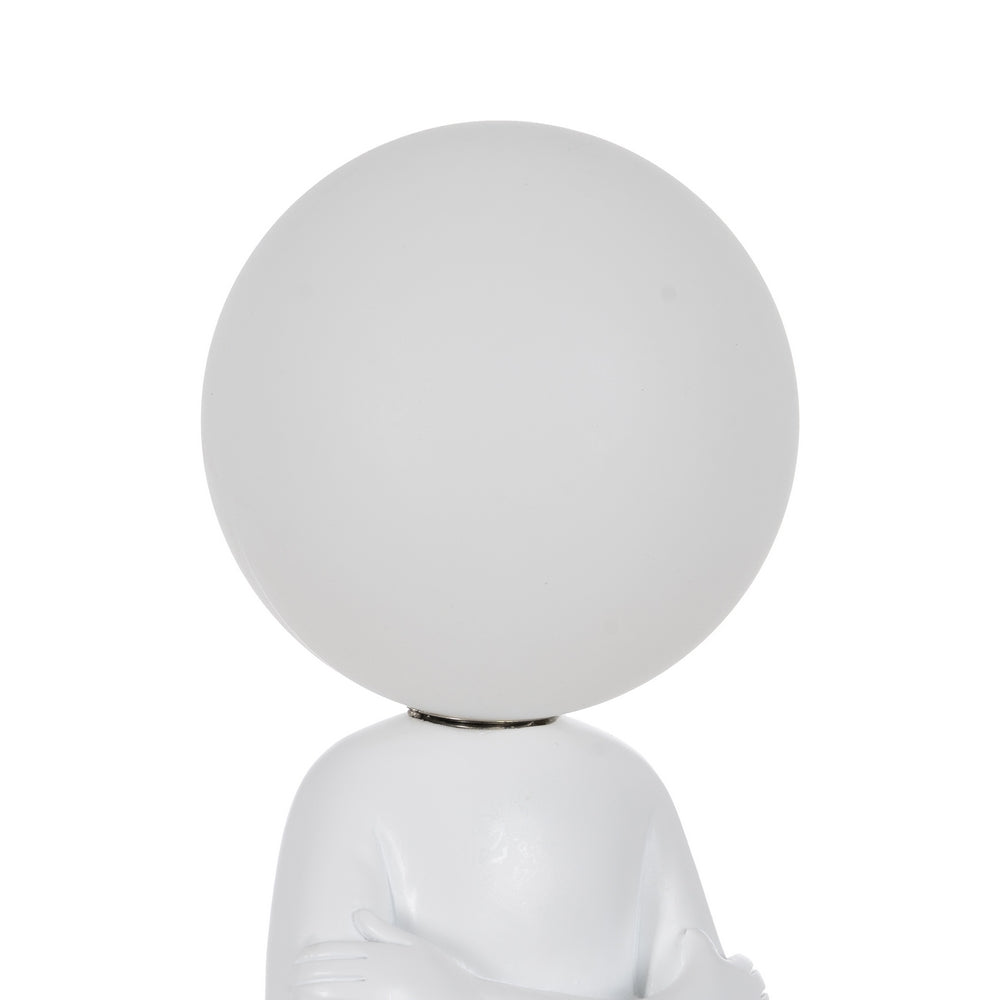 LÁMPARA MESA FIGURA BLANCO RESINA 18,50 X 14 X 45 CM